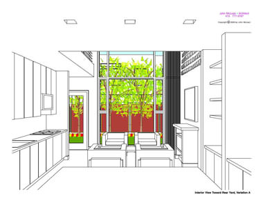 John McLean's drawing of an interior elevation